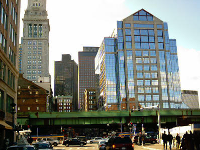 Boston Downtown near the New England Aquarium